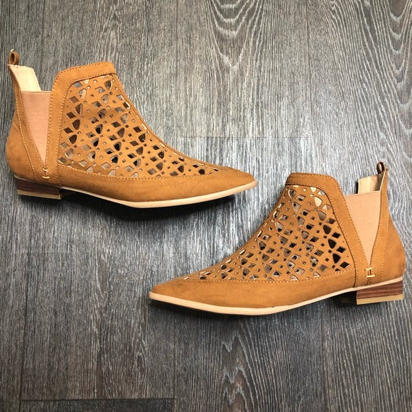 Anthropologie Shoes - Anthropologie FarylRobin Brown Perforated Booties